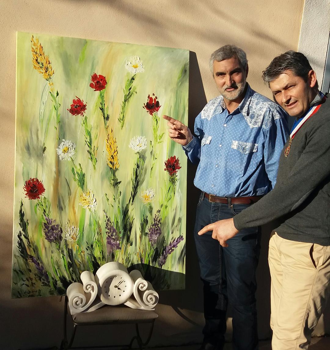 Exposition de peinture et sculpture sur pierre